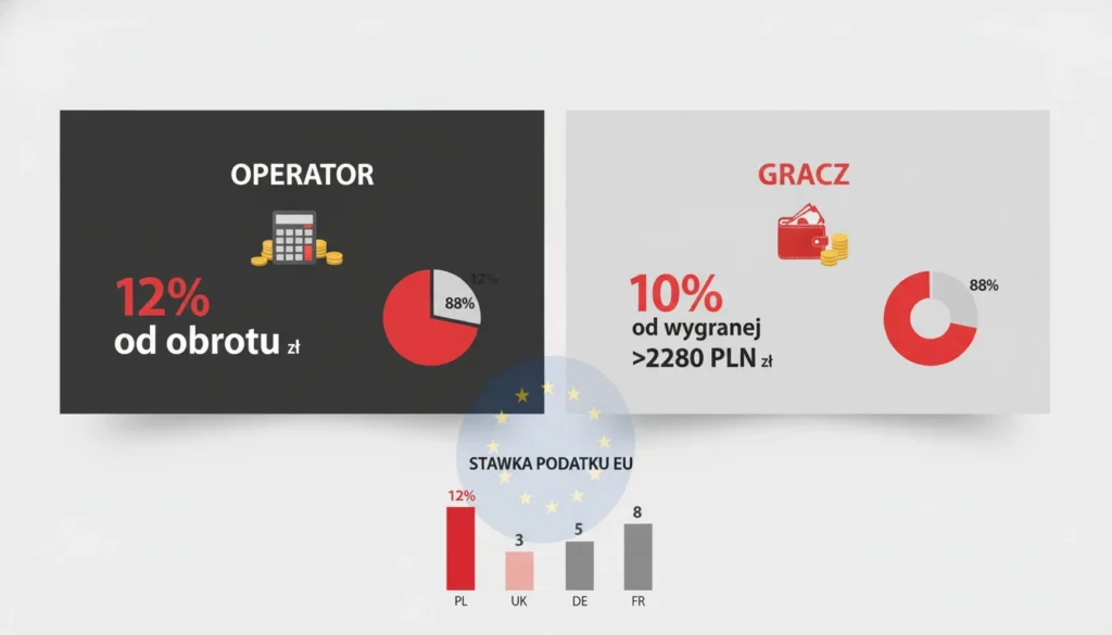 System podatkowy zakładów bukmacherskich w Polsce - 12% dla operatora i 10% dla gracza